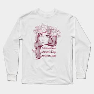 International Women's Day 2023, Embrace Equity Happy Women's Day Long Sleeve T-Shirt